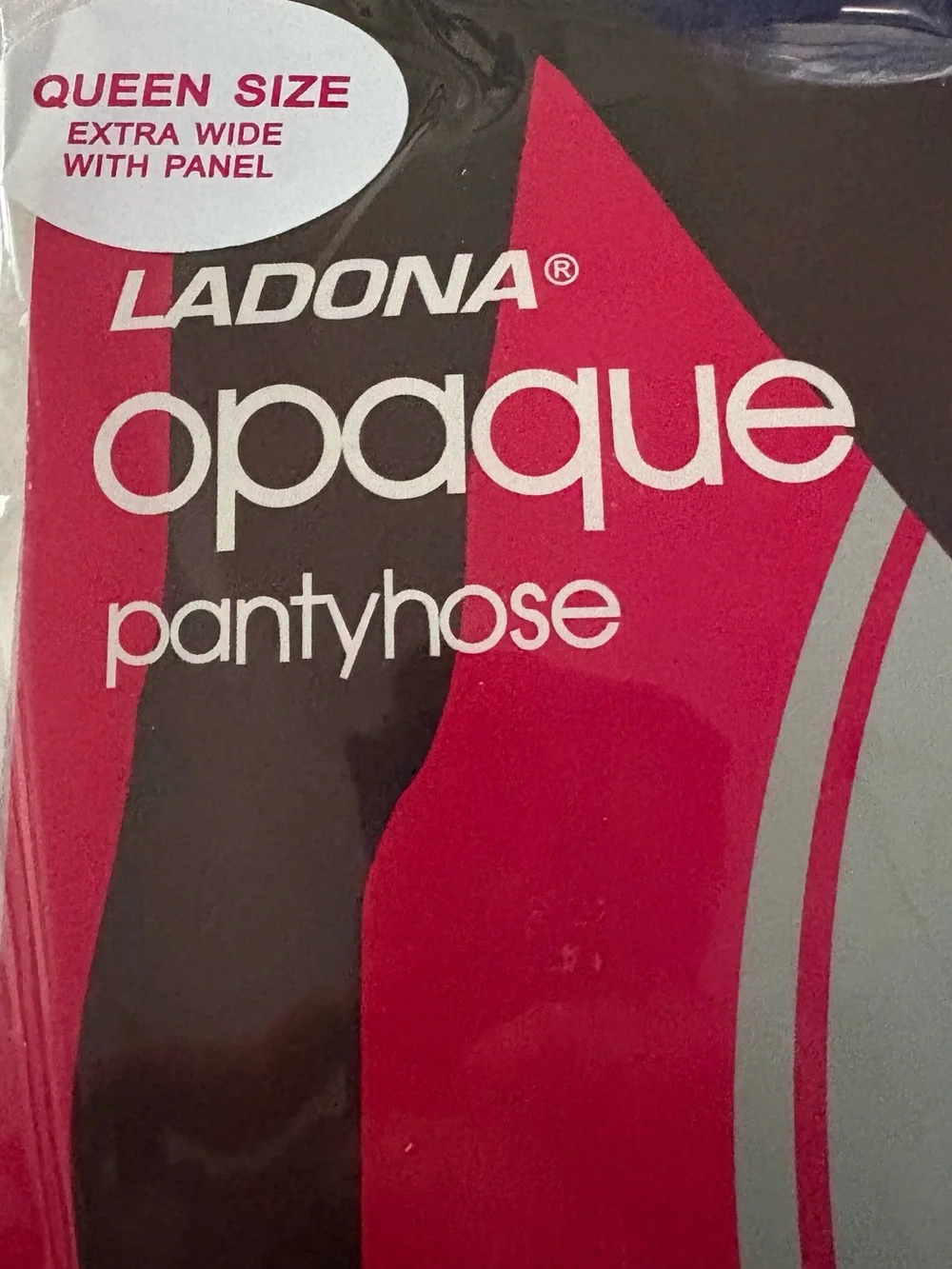 Ladona Opaque Pantyhose Queen Size Extra Wide with Panel Purple New